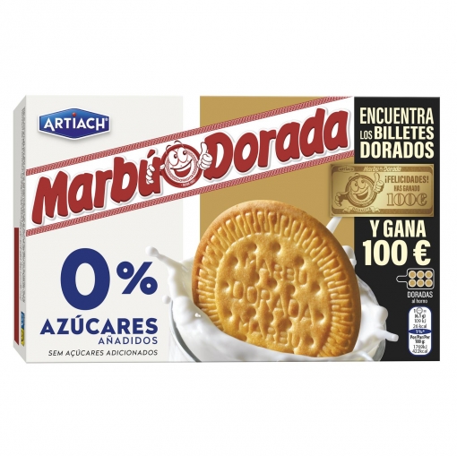 Galletas María 0% azúcares Dorada Marbú Artiach 400 g.