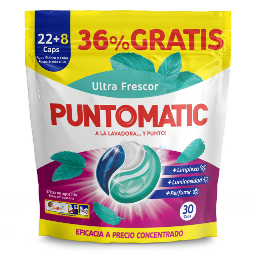 Detergente en cápsulas ultra frescor Puntomatic 22 ud.
