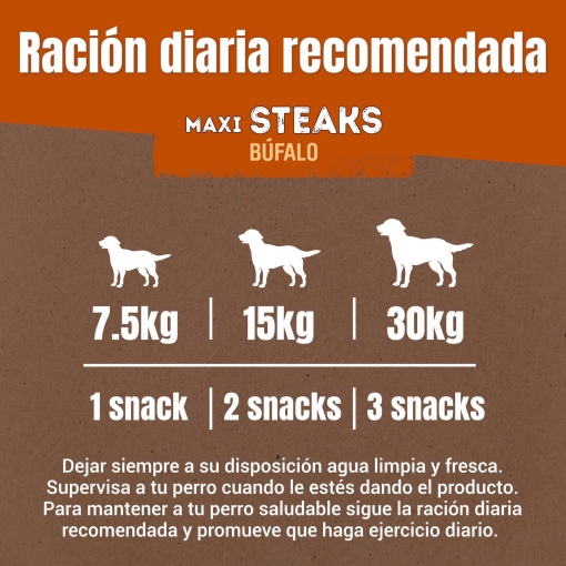 Snack para perros Adventuros maxi steaks 70 g