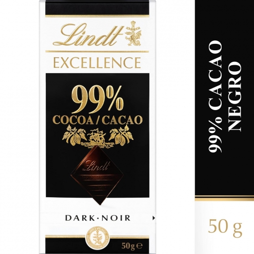 Chocolate negro 99% Lindt Excellence 50 g.