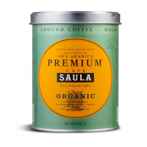 Café molido natural ecológico Saula 250 g.