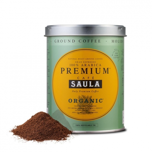 Café molido natural ecológico Saula 250 g.