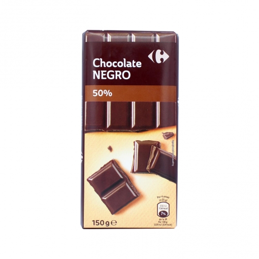 Chocolate negro 50% Carrefour 150 g.