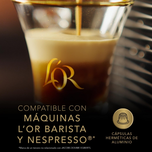 Café lungo profundo en cápsulas L'Or Espresso compatible con Nespresso 10 unidades de 5,2 g.