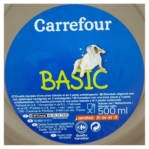 Comedero Antideslizante para Perro Carrefour 500 ml