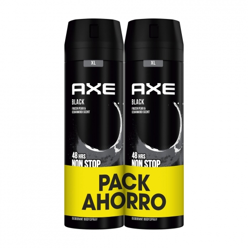 Desodorante en spray Black Axe pack de 2 unidades de 200 ml.