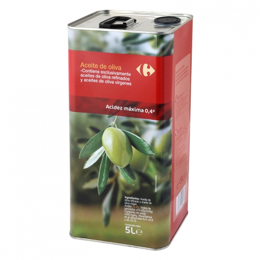 Aceite de oliva suave 0,4º Carrefour lata 5 l.