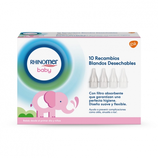 Recambios para aspirador nasal Rhinomer Narhinel Confort 10 ud.