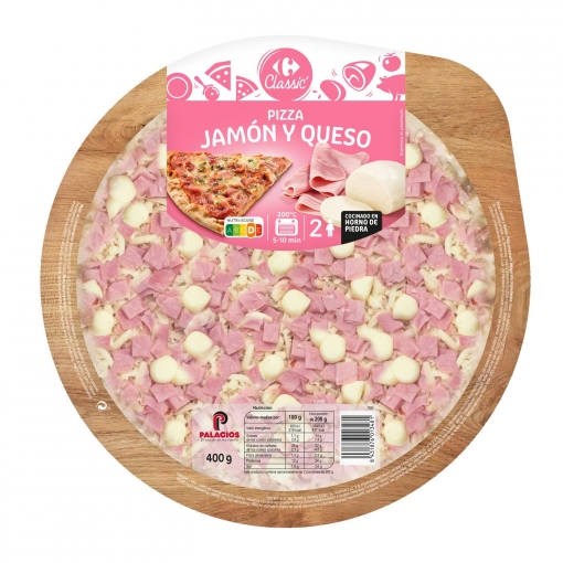 Pizza de jamón y queso Carrefour Classic' 400 g.