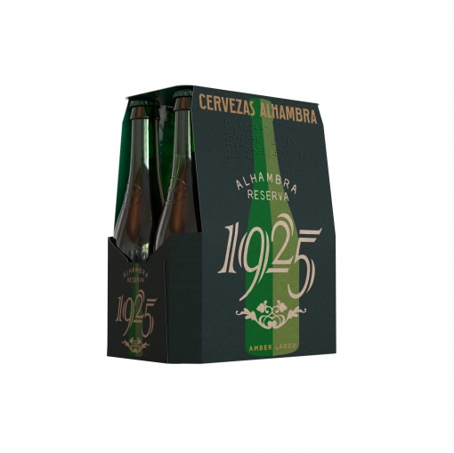 Cerveza Alhambra Reserva 1925 pack de 6 botellas de 33 cl.