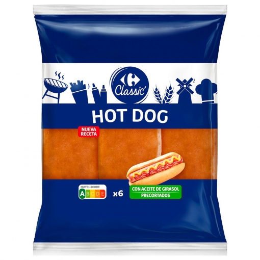 Hot dog Classic' Carrefour 330 g.