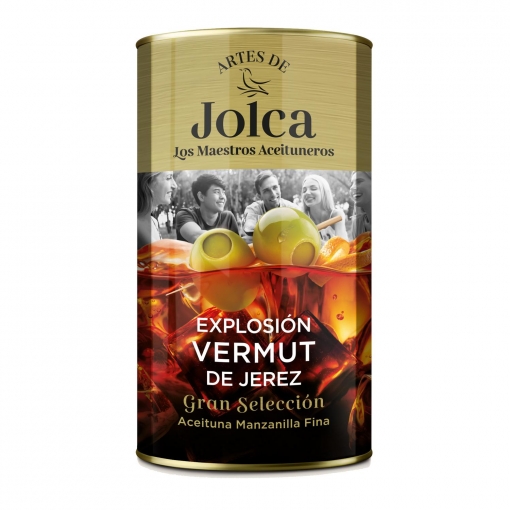 Aceitunas manzanilla rellenas vermut de Jerez Jolca sin gluten  150 g.