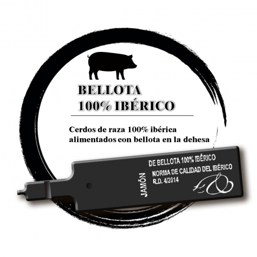 Jamón de Bellota Ibérico 100% Raza Ibérica Sánchez Romero Carvajal pieza de 7 kg aprox