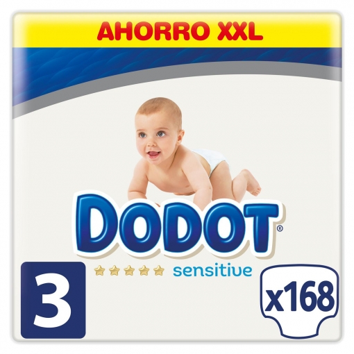 Pañales Dodot sensitive Talla (6kg -10kg) 168 ud. | Carrefour Supermercado compra