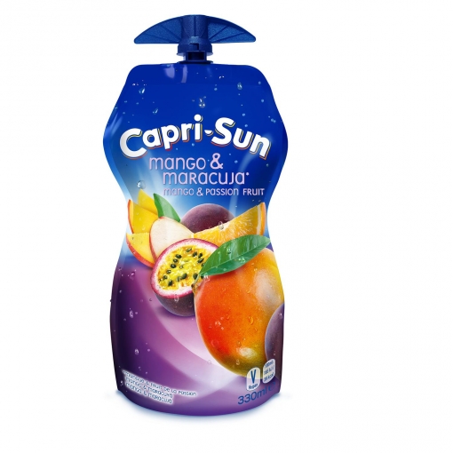 Bebida de fruta mango y maracuyá Capri Sun bolsita de 33 cl. 