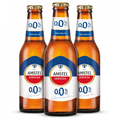 Cerveza Amstel 0,0 alcohol pack 6 botellas 25 cl.