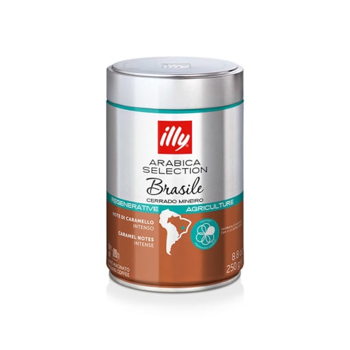 Café molido Brasil Selección Arábica Illy Lata 250 g.