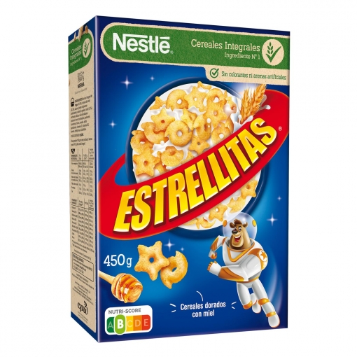 Cereales integrales con miel Estrellitas Nestlé 450 g.