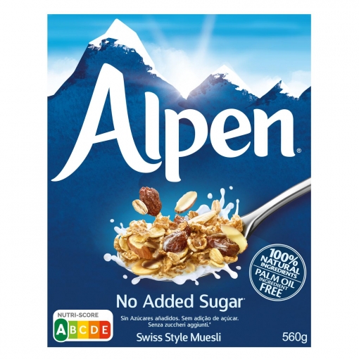 Cereales muesli sin azúcares añadidos Alpen 560 g.