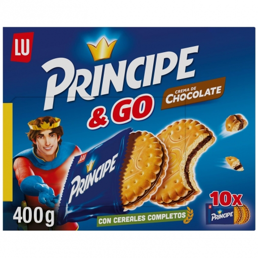 Galletas rellenas de chocolate Príncipe & Go 400 g.