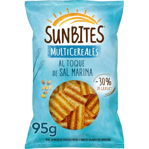 Aperitivo de cereales con sal marina Sunbites 95 g.