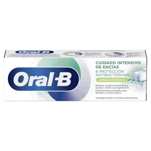 Dentífrico cuidado intensivo Encías & Protección antibacteriano limpieza intensiva Oral-B 75 ml.
