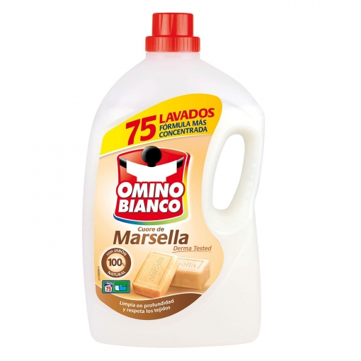 radical Comprimido Zapatos Detergente líquido de Marsella Omino Bianco 75 lavados | Carrefour  Supermercado compra online