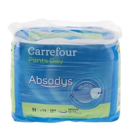 Pañales Pants Day medianos Absodys Carrefour 14 ud.