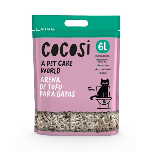 Arena Aglomerante de Tofú para Gatos Cocosi 6L