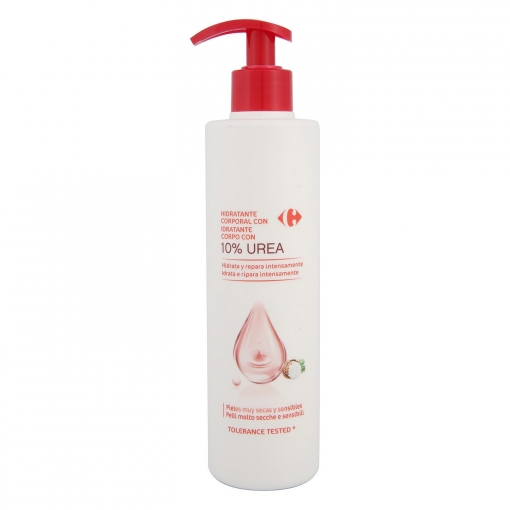 Crema corporal hidratante 10% Urea Carrefour 400 ml.