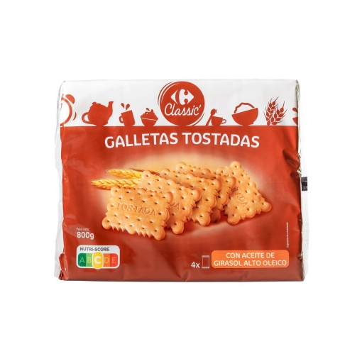 Galletas tostadas Carrefour Classic 800 g.