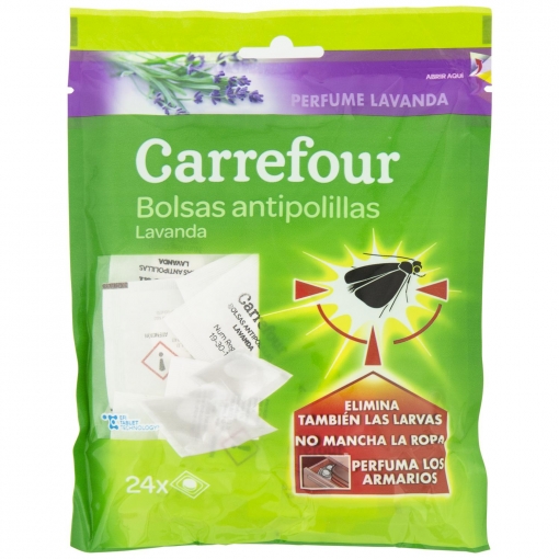 Bolsas antipolillas lavanda Carrefour 24 ud.