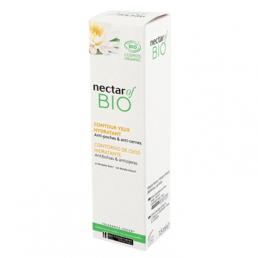 Contorno de ojos hidratante antibolsas & antiojeras ecológico  Nectar Of Bio 15 ml.