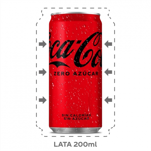 Coca Cola zero azúcar mini pack de 6 latas de 20 cl.