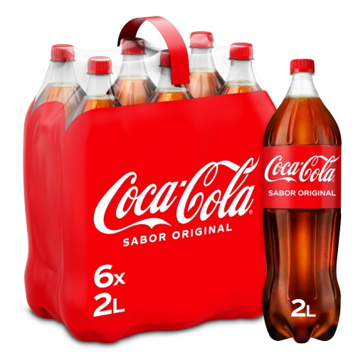 Coca Cola pack 6 botellas 2 l.