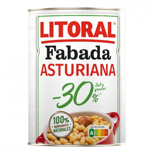 Fabada Asturiana -30% sal y grasas Litoral sin gluten 420 g.