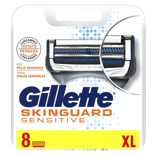 Recambios maquinilla para pieles sensibles Gillette Skinguard Sensitive 8 ud.
