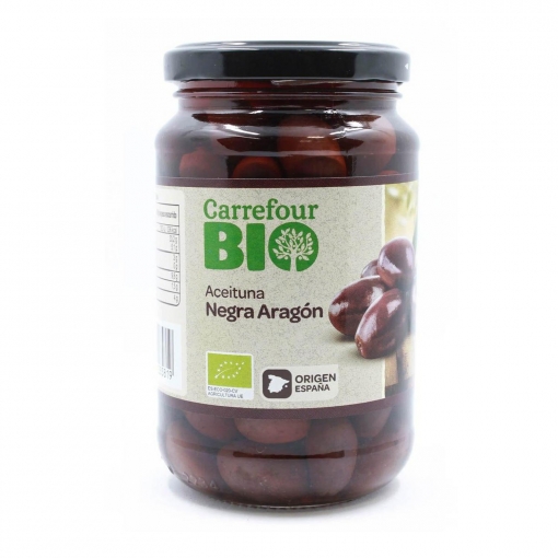 Aceitunas negras ecológicas Carrefour Bio 200 g.