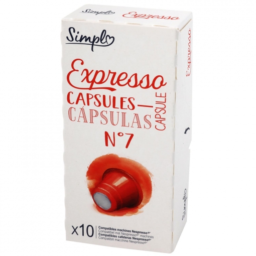 Café Espresso en cápsulas Simpl compatible con Nespresso 10 ud.