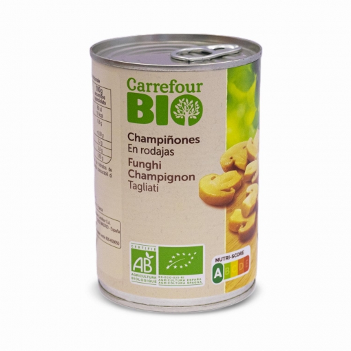 Champiñón laminado ecológico Carrefour Bio 230 g.