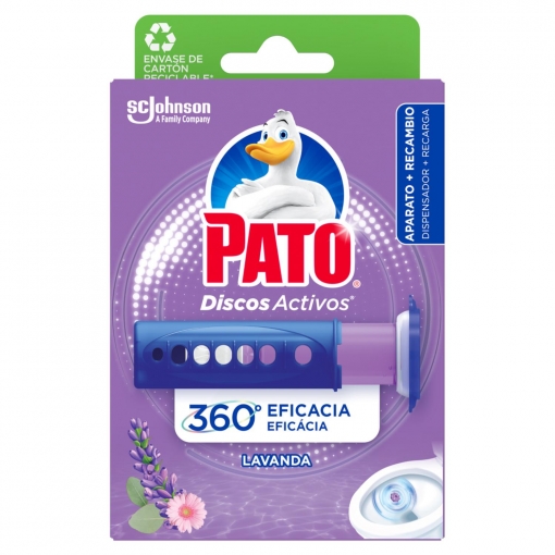 Discos wc activos inodoros lavanda aparato + recambio Pato 1 ud.