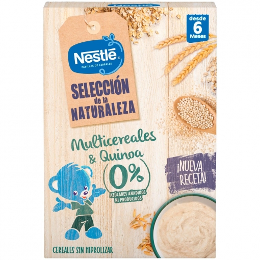 Papilla infantil desde 6 meses multicereales quinoa Nestlé Selección de la Naturaleza 270 g.