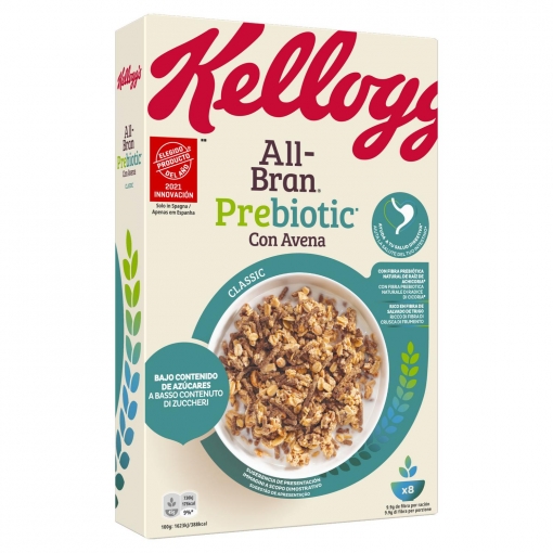 Cereales granola prebiotic All-Bran Kellogg's 380 g.
