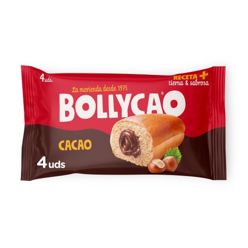 Bollo relleno de cacao Bollycao 4 ud.