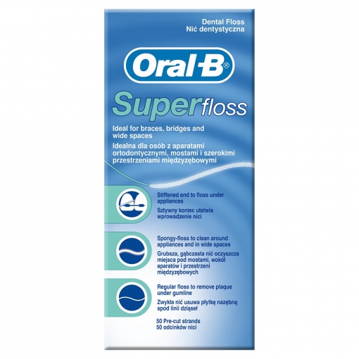 Seda dental Superfloss Oral B 50 ud.