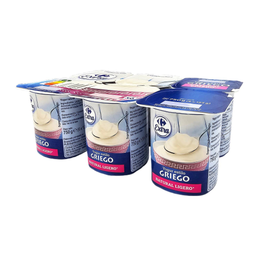 Yogur Griego Natural Carrefour Extra Pack De 6 Unidades De 125 G Yogur Griego Natural Carrefour Extra Pack De 6 Unidades De 125 G