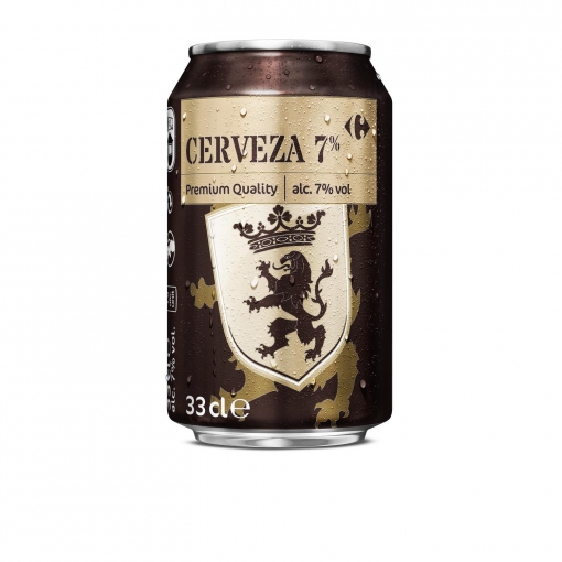 Cerveza 7% Carrefour lata 33 cl.