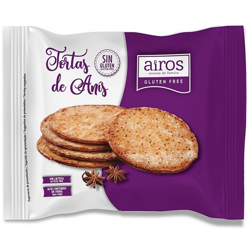 Tortas de anís Airos sin gluten sin lactosa 165 g.