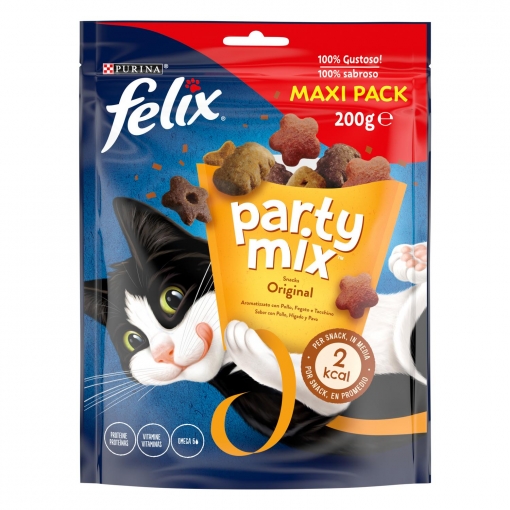 Snack para gato Purina Felix Party Mix Original Mix Maxi Pack 200 g