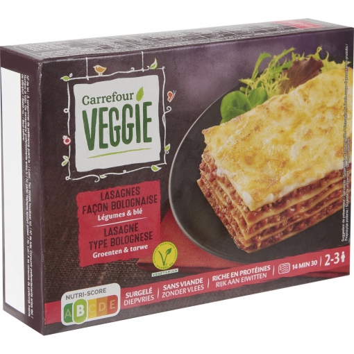 Lasaña vegetariana Carrefour Veggie 600 g.
